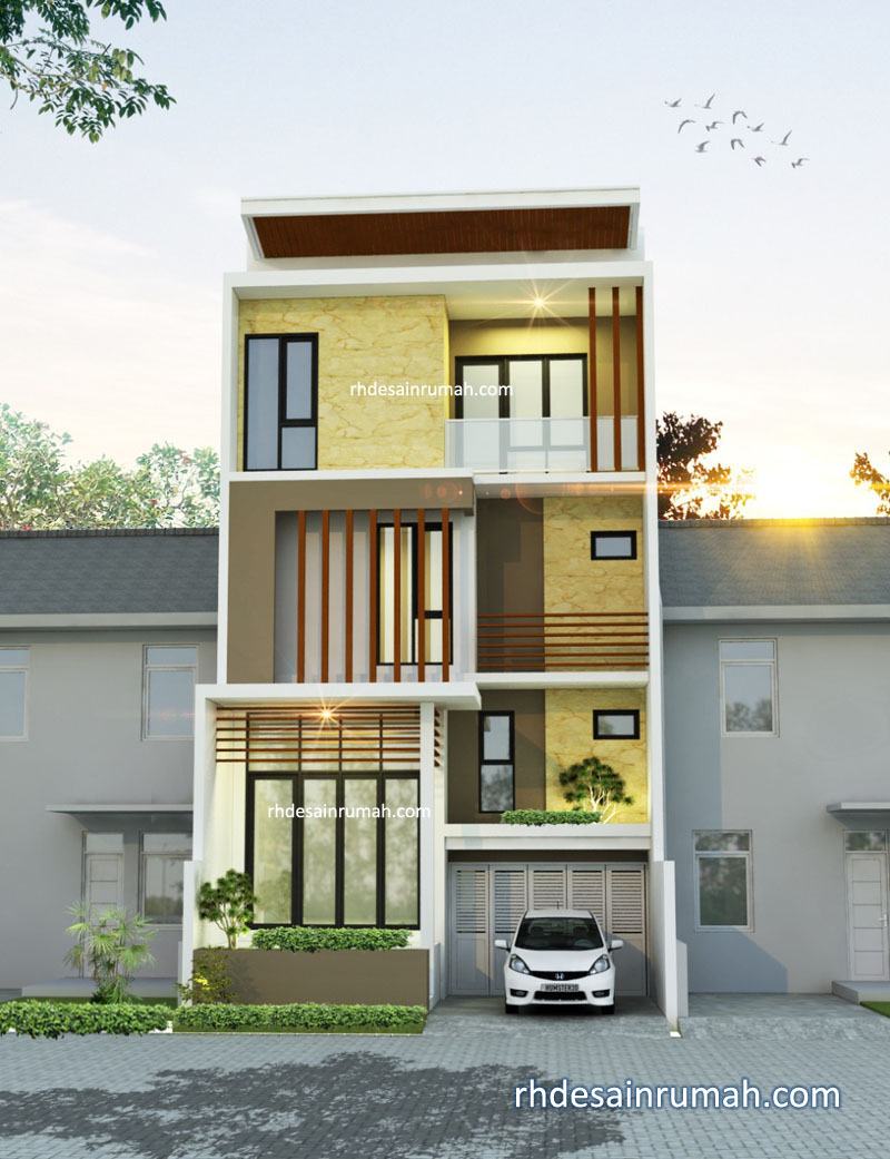 Desain Rumah Split level 3 lantai di Jakarta