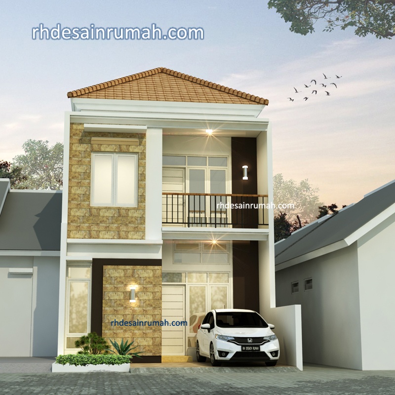 Read more about the article Rumah Minimalis 2 Lantai Tampak Depan Lebar 6m.
